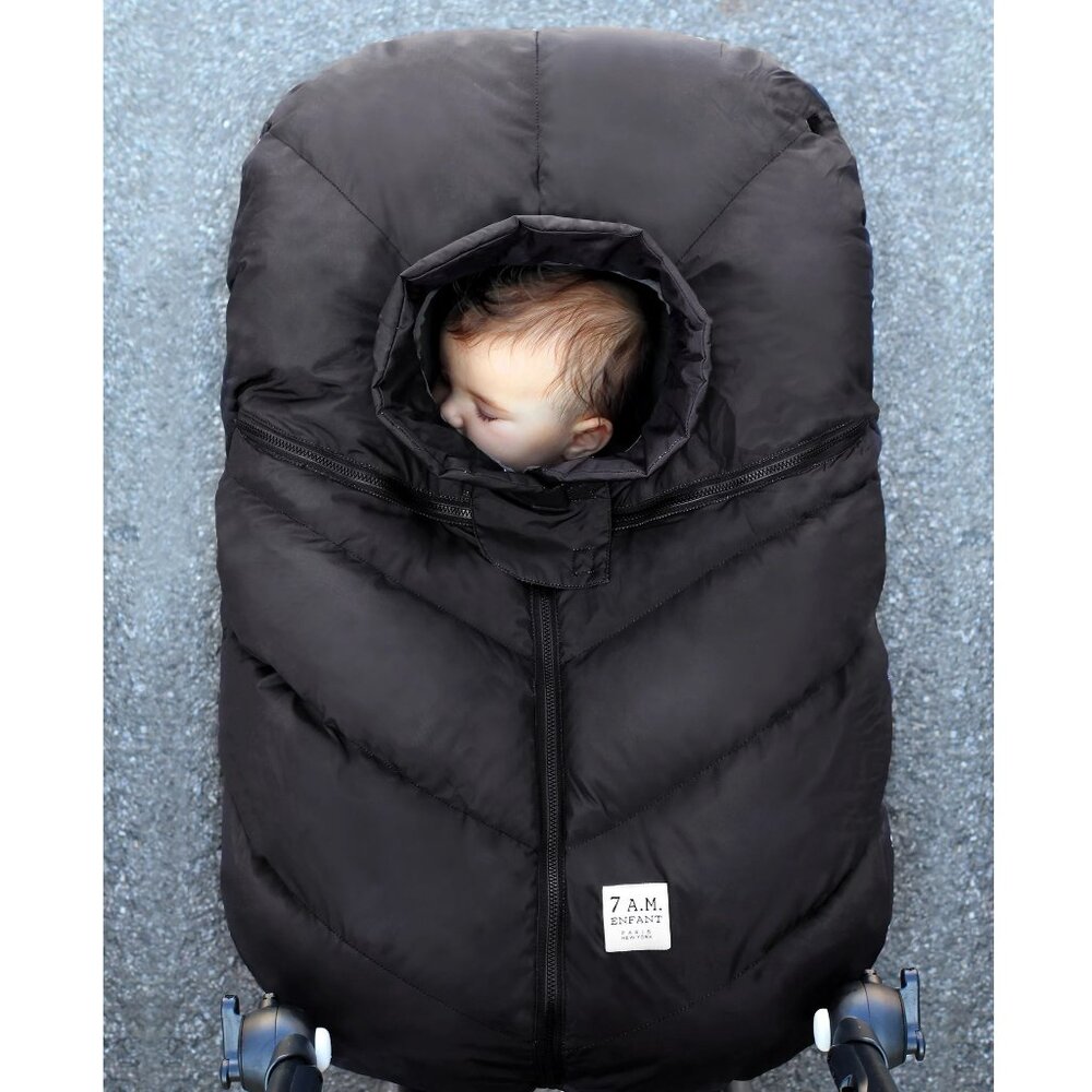 7 A.M. Enfant Cocoon Car Seat Cover Colour Black Size 0-12 M
